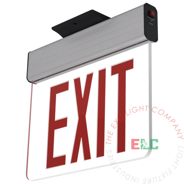 Wet Location LED Exit Sign - Battery Backup - Red | Super